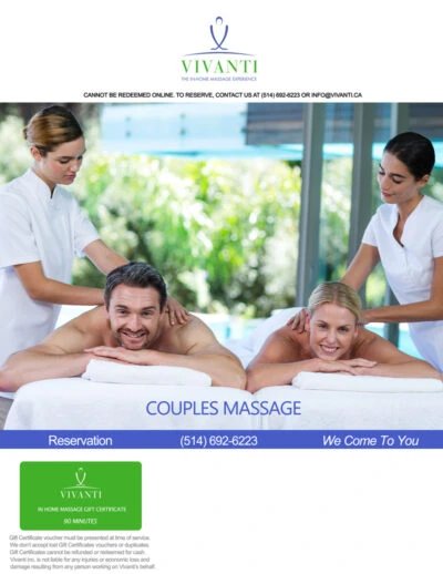 COUPLES MASSAGE 90 minutes
