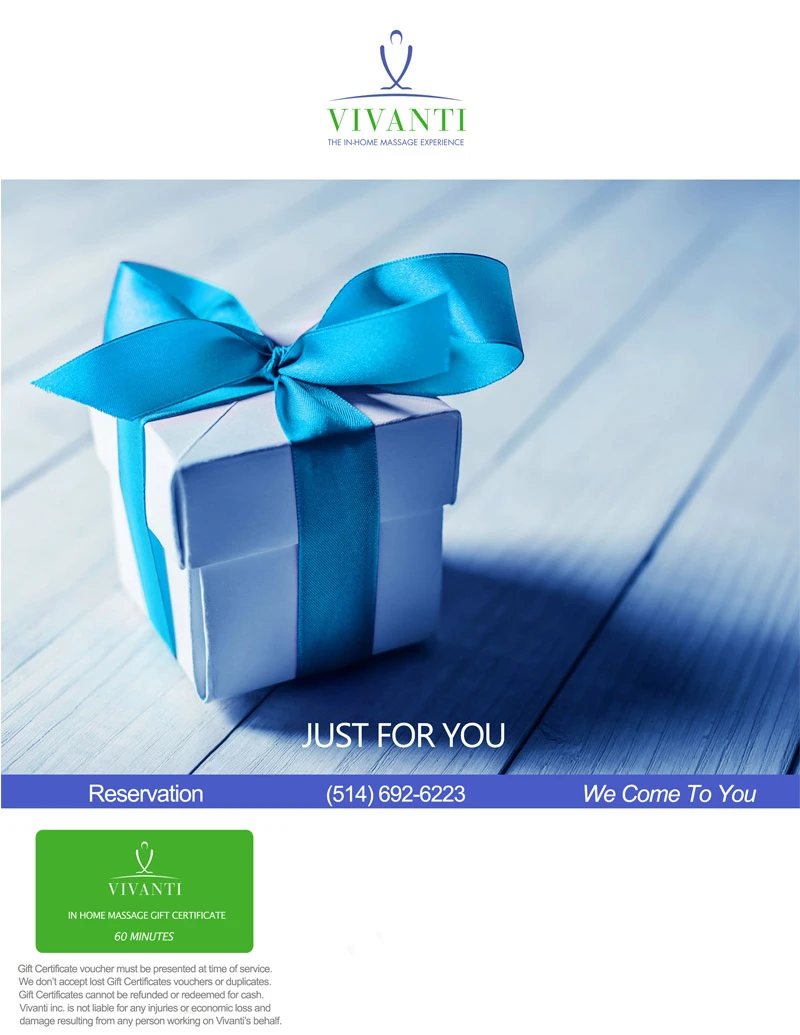 Just for you website gift certificate